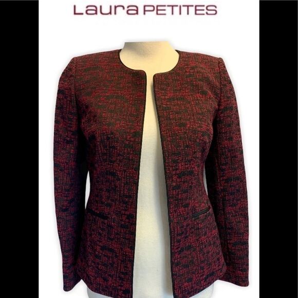 LAURA Petites red black Blazer NWT size 2 - Picture 10 of 10